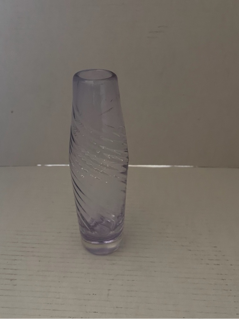 Lavender Spiral Glass Bud Vase - Elegant Home Accent